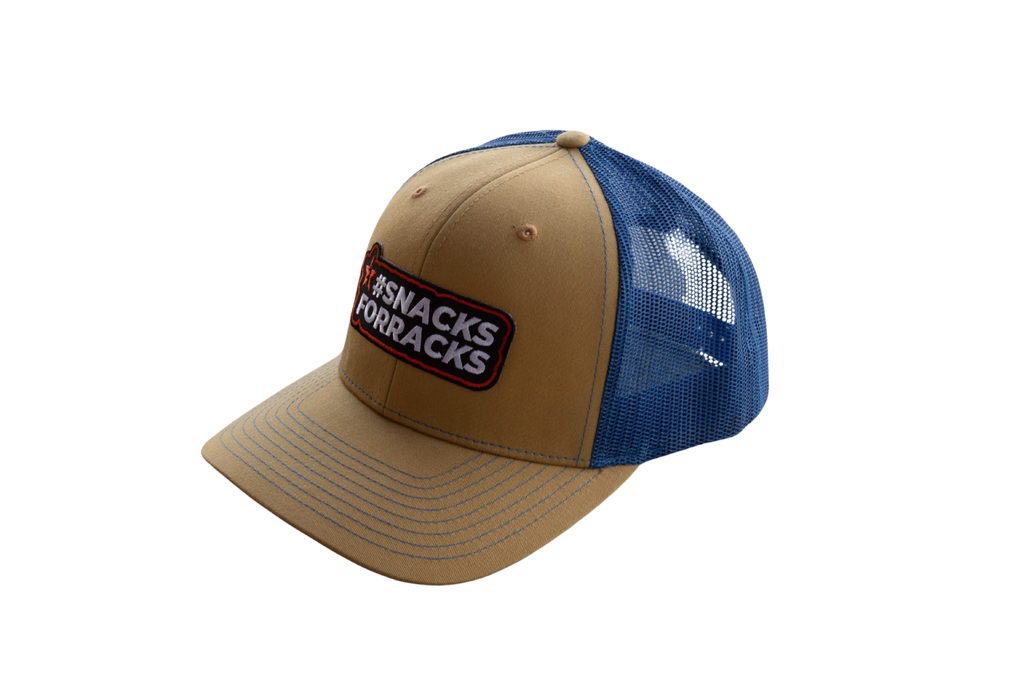 Snacks for Racks Trucker Hat - Tan/Blue